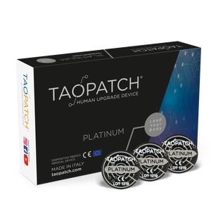 Blue Taopatch box displaying wellness patches inside